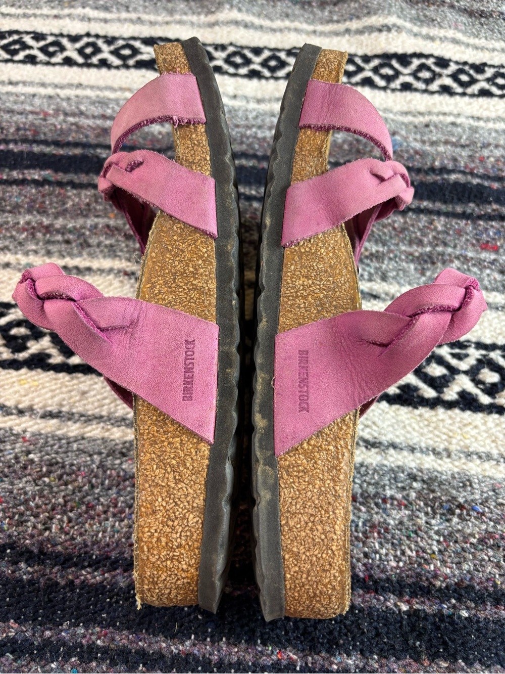 Birkenstock Franca Braided Straps Sandals Festival Fuchsia Size 39 Oiled Leather - Picture 11 of 15